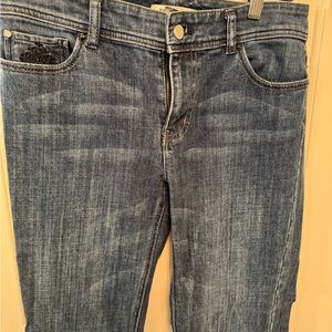 White House Black Market Flare Jeans in Blue